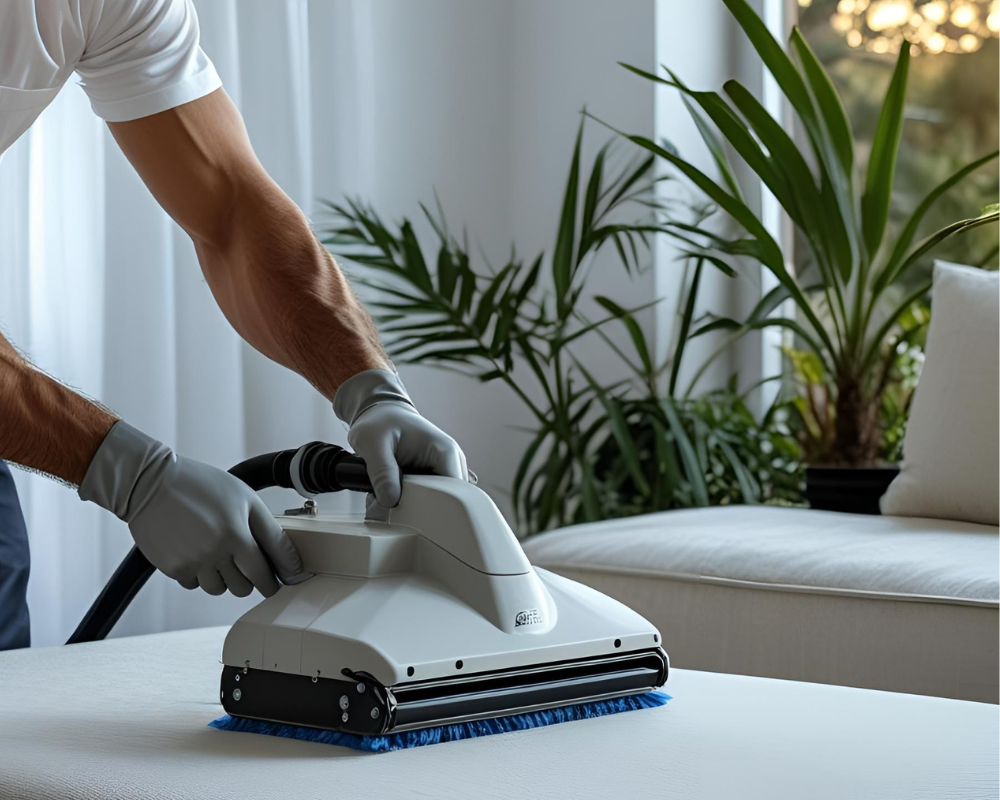 Nettoyage professionnel de canapé en tissu avec méthode injection-extraction à Marseille – solution contre sueur, humidité et salissures d’été - Maison Max Clean, les astuces pro de Max