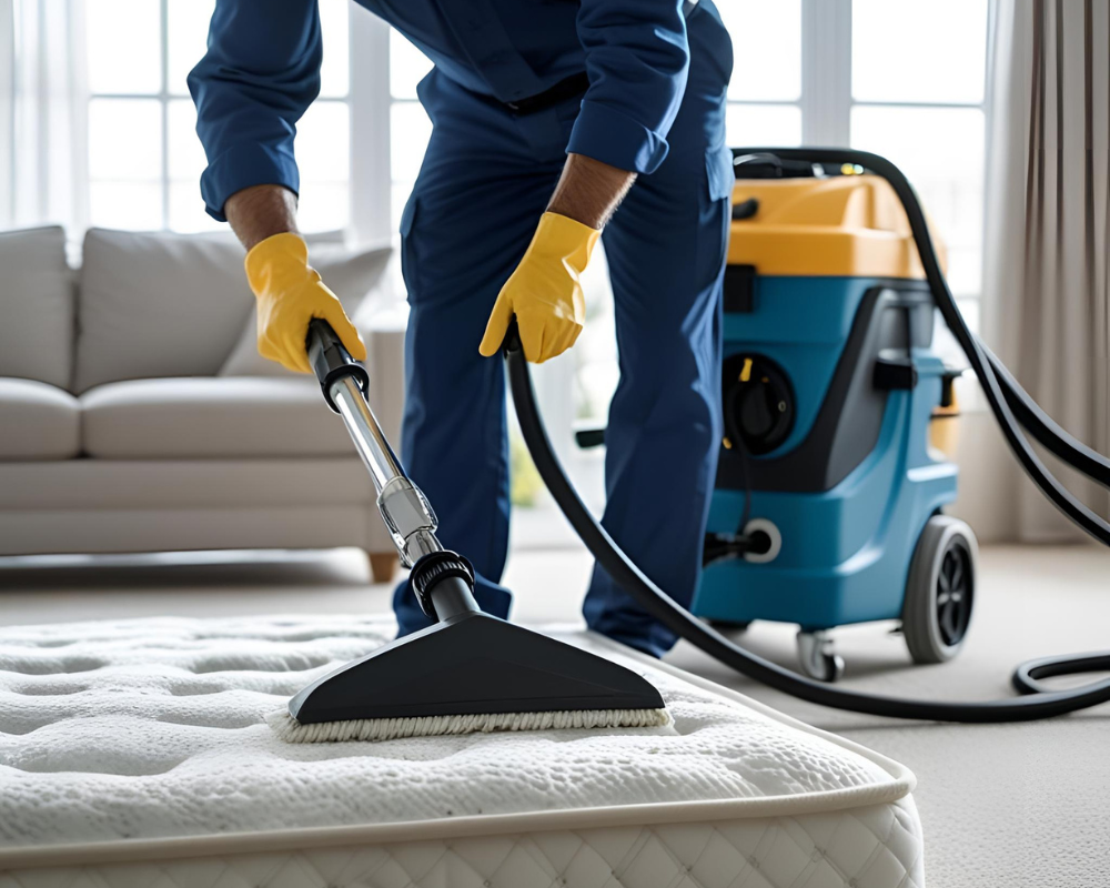 Nettoyage professionnel d’un matelas humide avec une machine d’injection-extraction – Maison Max Clean intervient après dégât des eaux à Marseille, les astuces de Max pour limiter les dégâts.