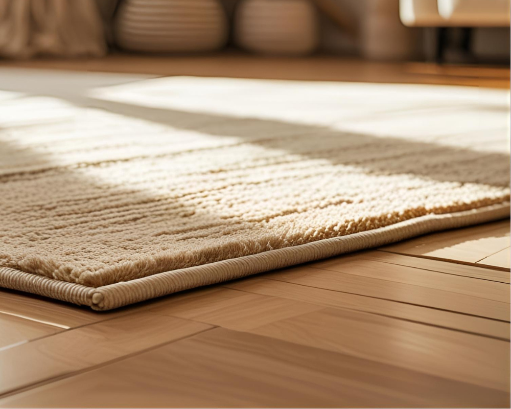 Tapis clair propre après entretien professionnel et naturel au vinaigre blanc à Aix-en-Provence