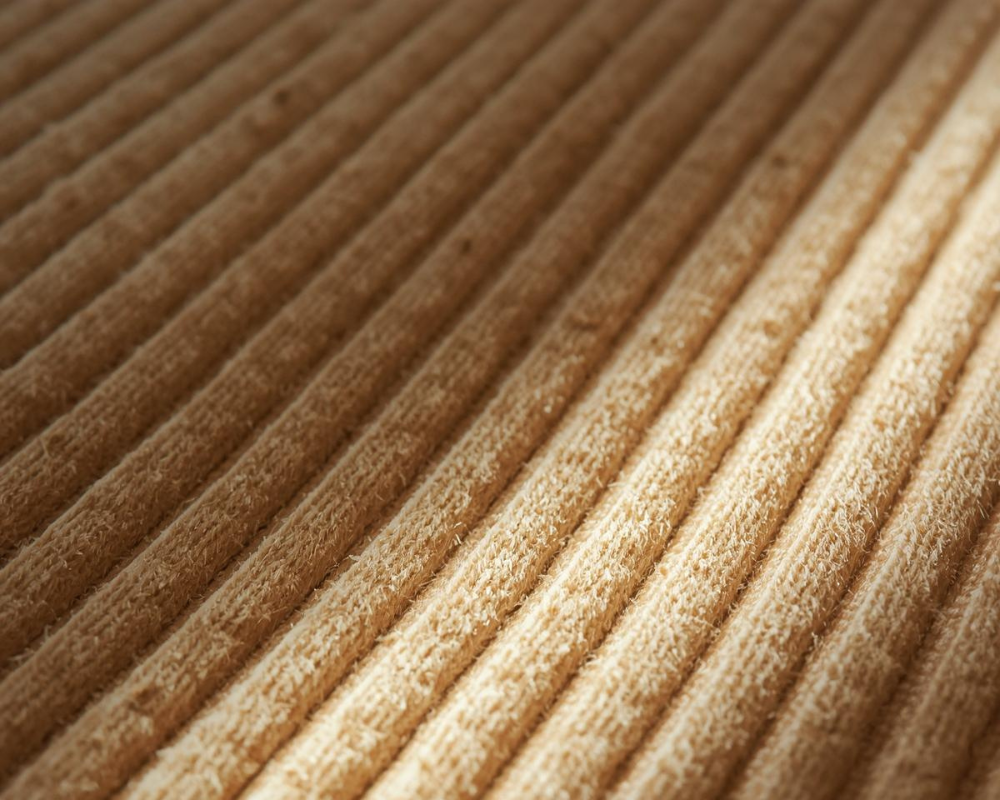 Gros plan texture velours côtelé avec poussière invisible – canapé velours entretien Maison Max Clean Marseille Aix-en-Provence PACA – Les Astuces de Max