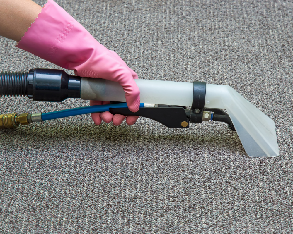 Nettoyage professionnel d'un tapis taché par injection-extraction, méthode utilisée par Maison Max Clean pour enlever les taches de tapis à Marseille, Aix-en-Provence et dans le Sud-Est